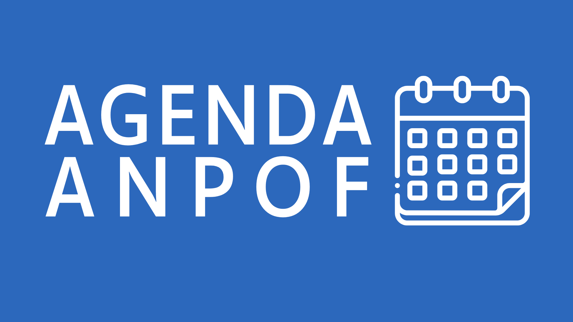 Agenda ANPOF - Eventos e lançamentos